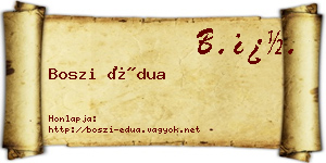Boszi Édua névjegykártya
